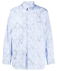 Chemise à manches longues à fleurs bleu clair Comme Des Garcons SHIRT