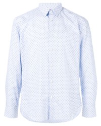 Chemise à manches longues à fleurs bleu clair D'urban