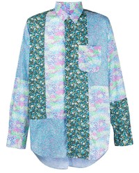 Chemise à manches longues à fleurs bleu clair Engineered Garments