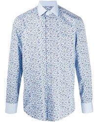 Chemise à manches longues à fleurs bleu clair Etro