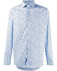 Chemise à manches longues à fleurs bleu clair Etro