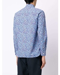 Chemise à manches longues à fleurs bleu clair agnès b.