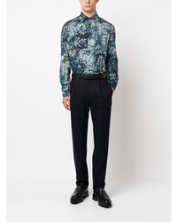 Chemise à manches longues à fleurs bleu clair Etro