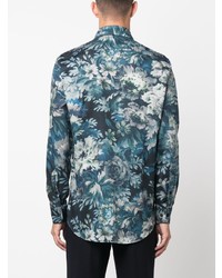 Chemise à manches longues à fleurs bleu clair Etro