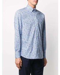 Chemise à manches longues à fleurs bleu clair Etro