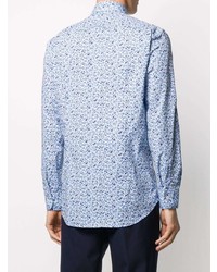 Chemise à manches longues à fleurs bleu clair Etro