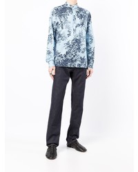 Chemise à manches longues à fleurs bleu clair Erdem