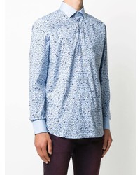 Chemise à manches longues à fleurs bleu clair Etro