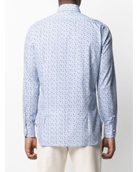 Chemise à manches longues à fleurs bleu clair Barba