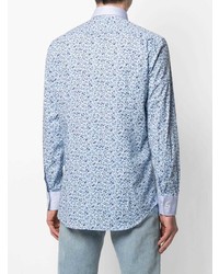 Chemise à manches longues à fleurs bleu clair Etro