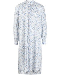 Chemise à manches longues à fleurs bleu clair Hed Mayner