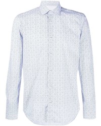 Chemise à manches longues à fleurs bleu clair Manuel Ritz