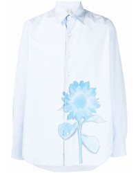 Chemise à manches longues à fleurs bleu clair Sunflower