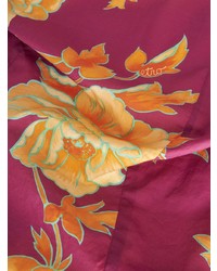 Chemise à manches longues à fleurs fuchsia Etro
