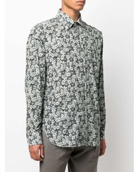 Chemise à manches longues à fleurs grise Tom Ford