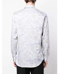 Chemise à manches longues à fleurs grise Etro