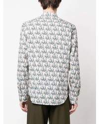Chemise à manches longues à fleurs grise Paul Smith