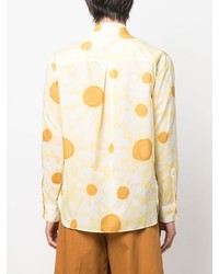 Chemise à manches longues à fleurs jaune Marni