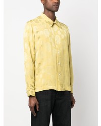 Chemise à manches longues à fleurs jaune Séfr