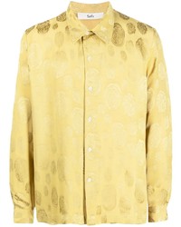 Chemise à manches longues à fleurs jaune Séfr