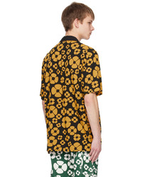 Chemise à manches longues à fleurs marron clair Marni