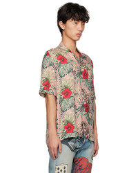 Chemise à manches longues à fleurs marron Rhude