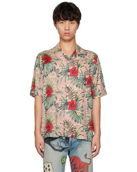 Chemise à manches longues à fleurs marron Rhude