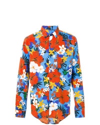 Chemise à manches longues à fleurs multicolore AMI Alexandre Mattiussi