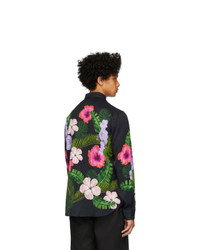 Chemise à manches longues à fleurs multicolore VERSACE JEANS COUTURE