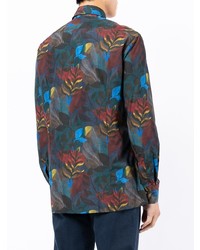 Chemise à manches longues à fleurs multicolore Kiton