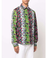 Chemise à manches longues à fleurs multicolore Kenzo