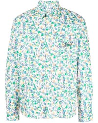 Chemise à manches longues à fleurs multicolore Marine Serre