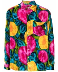 Chemise à manches longues à fleurs multicolore Marni