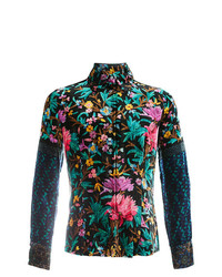 Chemise à manches longues à fleurs multicolore Pierre Louis Mascia