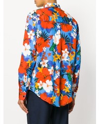 Chemise à manches longues à fleurs multicolore AMI Alexandre Mattiussi