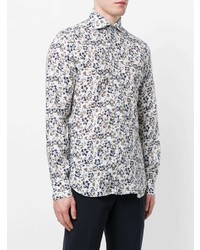 Chemise à manches longues à fleurs multicolore Barba