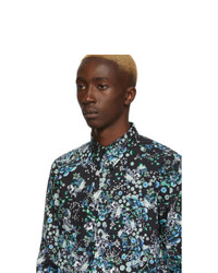 Chemise à manches longues à fleurs noire Givenchy