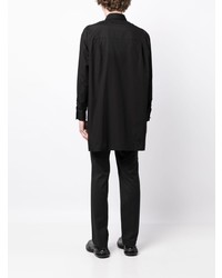 Chemise à manches longues à fleurs noire Yohji Yamamoto