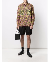 Chemise à manches longues à fleurs noire Paul Smith