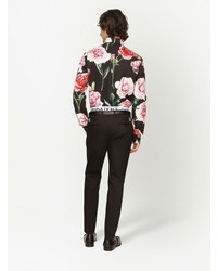 Chemise à manches longues à fleurs noire Dolce & Gabbana