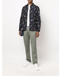 Chemise à manches longues à fleurs noire PS Paul Smith