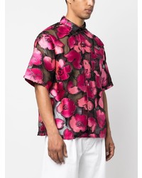 Chemise à manches longues à fleurs noire 4SDESIGNS