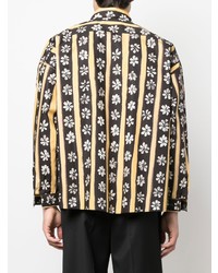 Chemise à manches longues à fleurs noire Marni