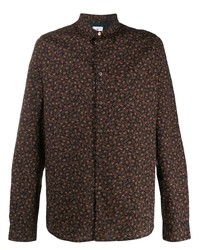 Chemise à manches longues à fleurs noire PS Paul Smith