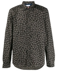 Chemise à manches longues à fleurs noire PS Paul Smith