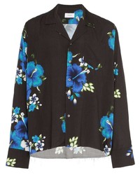 Chemise à manches longues à fleurs noire Rhude