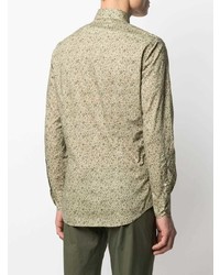 Chemise à manches longues à fleurs olive Glanshirt