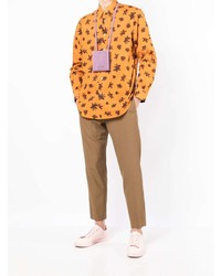 Chemise à manches longues à fleurs orange Paul Smith