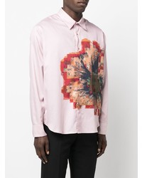 Chemise à manches longues à fleurs rose Etro