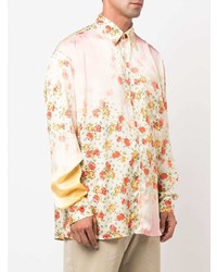 Chemise à manches longues à fleurs rose Marni